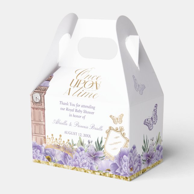 Lila och Guld En gång för alla Prinsessa Presentaskar (Framsidan Sidan)