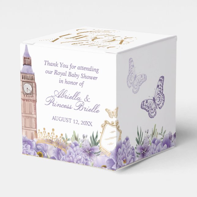 Lila och Guld En Gång För Alla Prinsessa Presentaskar (Framsidan Sidan)