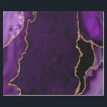 Lila och guld falskt glitteragat presentpapper<br><div class="desc">Detta eleganta och glamourösa inpackningspapper är mångsidigt och kan användas för att ge presenter eller för konst- och hantverksprojekt. Det är idealiskt för alla tillfällen som födelsedagar, bröllop, bröllopsdusch, baby shower, årsdagar eller allmänna presenter. Den har lila marmorerad agat på en slitna lila bakgrund. De falska guldglitteraccenten och det abstrakta...</div>