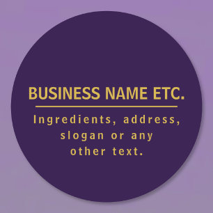 Lila och Guld för flera syften Runt Klistermärke