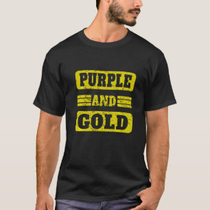 Lila och Guld-fotbollsspelets hemgrupp T Shirt
