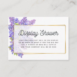 Lila och guld geometrisk herbariedisplay dusch tilläggskort