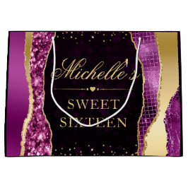 Lila och Guld Glam Tårar Bokeh Sweet sixteen