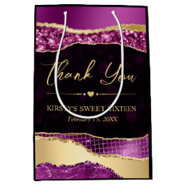 Lila och Guld Glam Tårar Bokeh Sweet sixteen