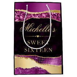 Lila och Guld Glam Tårar Bokeh Sweet sixteen