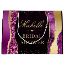 Lila och guld Glam Tåror Bokeh Bröllopsfest