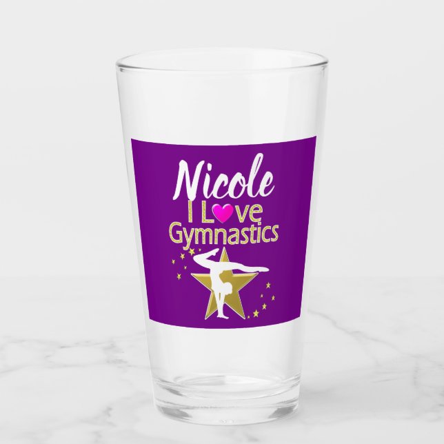 LILA OCH GULD I KÄRLEK GYMNASTICS-KONSTRUKTION GLASKOPP (Framsida)