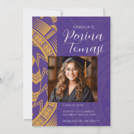 Lila och Guld Inbjudningar