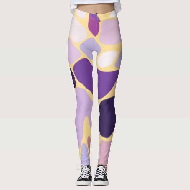Lila och Guld Leggings (Framsida)