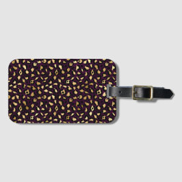 Lila och guld leopard serie design 2 bagagebricka