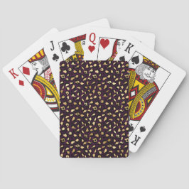 Lila och guld leopard serie design 2 casinokort