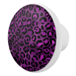 Lila och guld leopard serie design 3 knopp