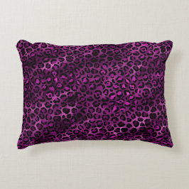 Lila och guld leopard serie design 3 prydnadskudde