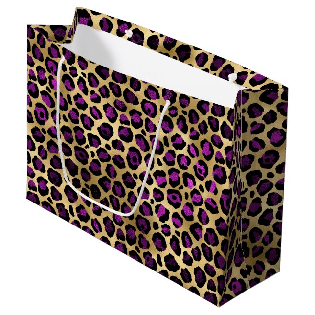 Lila och guld leopard serie design 4 (Framsidan Vinklad)