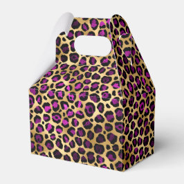 Lila och guld leopard serie design 4 presentaskar