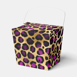 Lila och guld leopard serie design 4 presentaskar