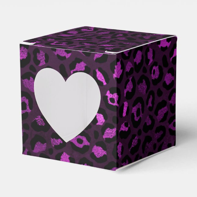 Lila och Guld Leopard Serie Design 5 Presentaskar (Framsidan Sidan)