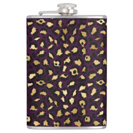 Lila och Guld Leopard Series Design 2 Fickplunta