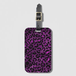 Lila och Guld Leopard Series Design 3 Bagagebricka