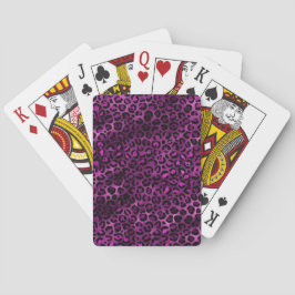 Lila och Guld Leopard Series Design 3 Casinokort