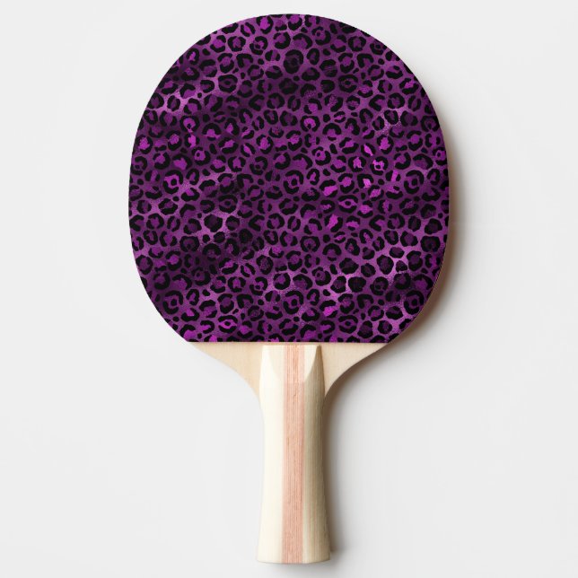 Lila och Guld Leopard Series Design 3 Pingisracket (Framsidan)
