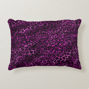 Lila och Guld Leopard Series Design 3 Prydnadskudde