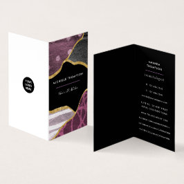 Lila och Guld Linen Fabric Affärskort Visitkort