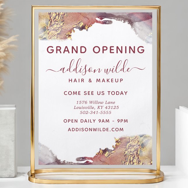 Lila och Guld Modern konst Vätskefärg Bläck Reklamblad (Skapare uppladdad)