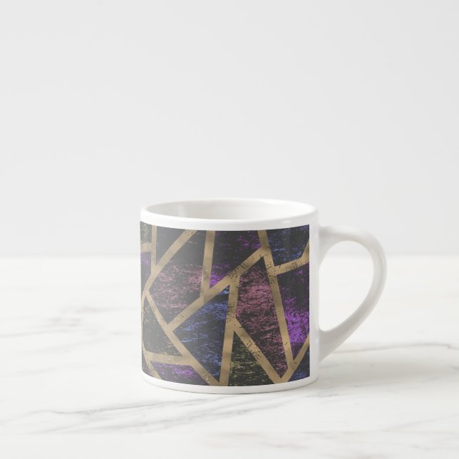Lila och guld-mosaic mönster espressomugg (Höger)