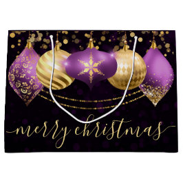 Lila och Guld Ornaments Baubles jul