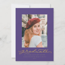 Lila och Guld Skriptmeddelande om Studenten