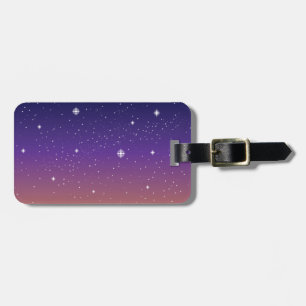 Lila och Guld Starry Sunset Himlar Bagagebricka