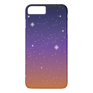 Lila och Guld Starry Sunset Himlar