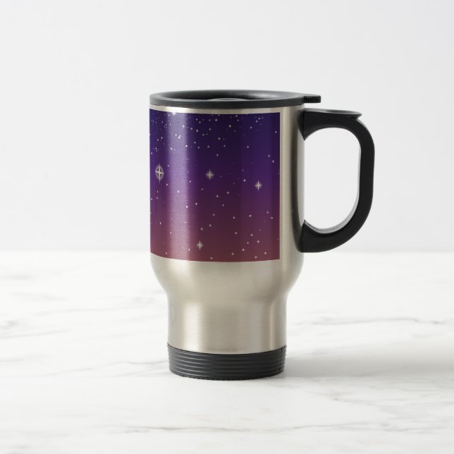 Lila och Guld Starry Sunset Himlar Resemugg (Höger)