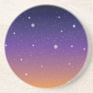 Lila och Guld Starry Sunset Himlar Underlägg Sandsten