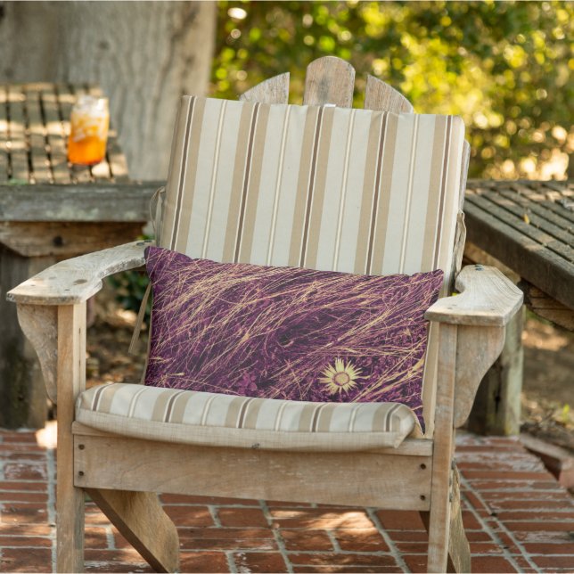 Lila och Guld Struktur Lumbarkudde (Stol)