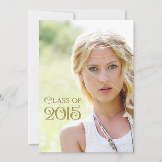 Lila och Guld Studenten Inbjudningar (Framsida)