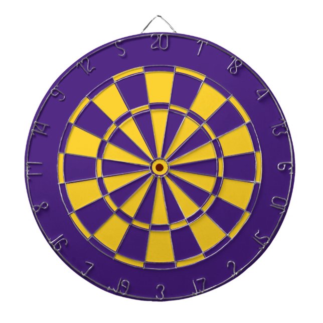 Lila och Guld Team Färg Dartboard och Darts Darttavla (Framsidan)