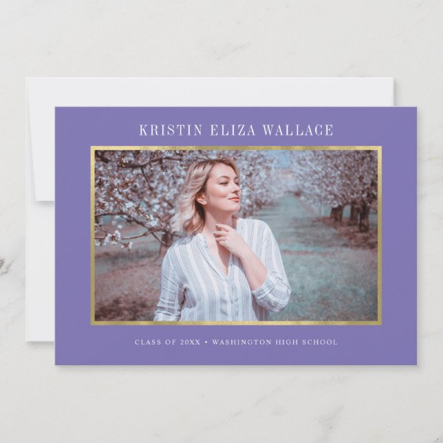 Lila och Guld Tillkännagivande för studenten Meddelande (Framsida)