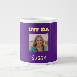 Lila och Guld Uff Da Anpassningsbar Photo Jumbo Mugg