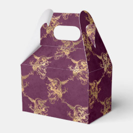 Lila och guld Vintage Drakar Presentaskar