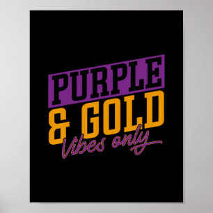 Lila Och Guldiga Vibrationer  Poster