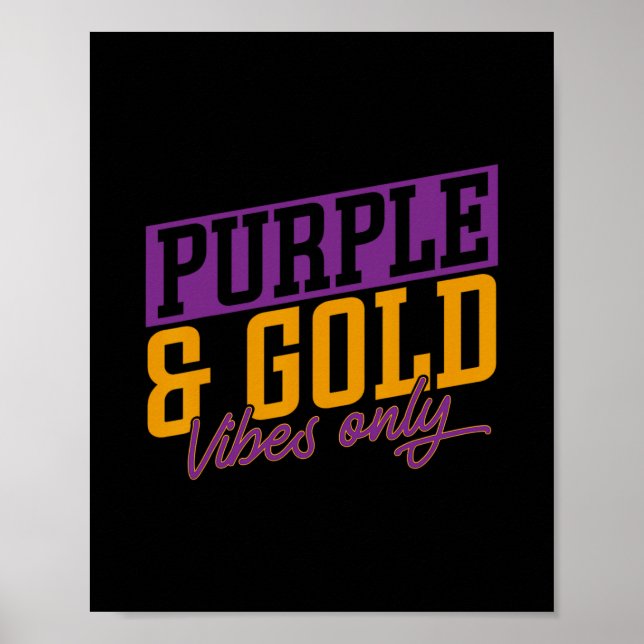 Lila Och Guldiga Vibrationer  Poster (Framsidan)