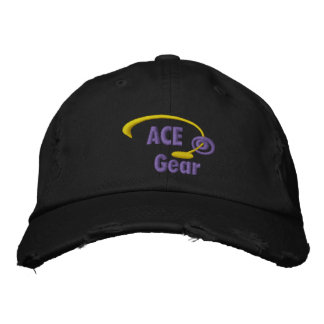 Lila och Gult Ace Gear Embroized Hat Broderad Keps