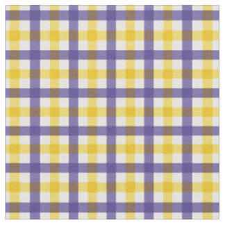 Lila och Gult Bright Gingham Plaid/ Tartan Tyg
