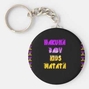 Lila och Gult Hakuna Matata Baby Kids ger ett Nyckelring