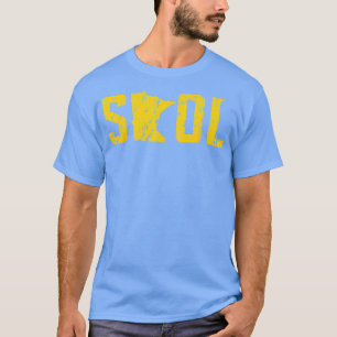 Lila och Gult i stressad Vintage T Shirt