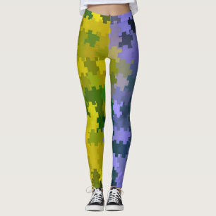 Lila och Gult Leggings