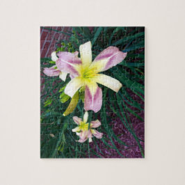 Lila och Gult Lily Puzzle Pussel