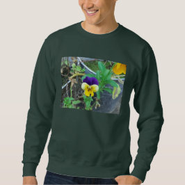 Lila och Gult Pansy Sweatshirt